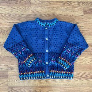 Dale of Norway Blue Cardigan - Norwegian Wool